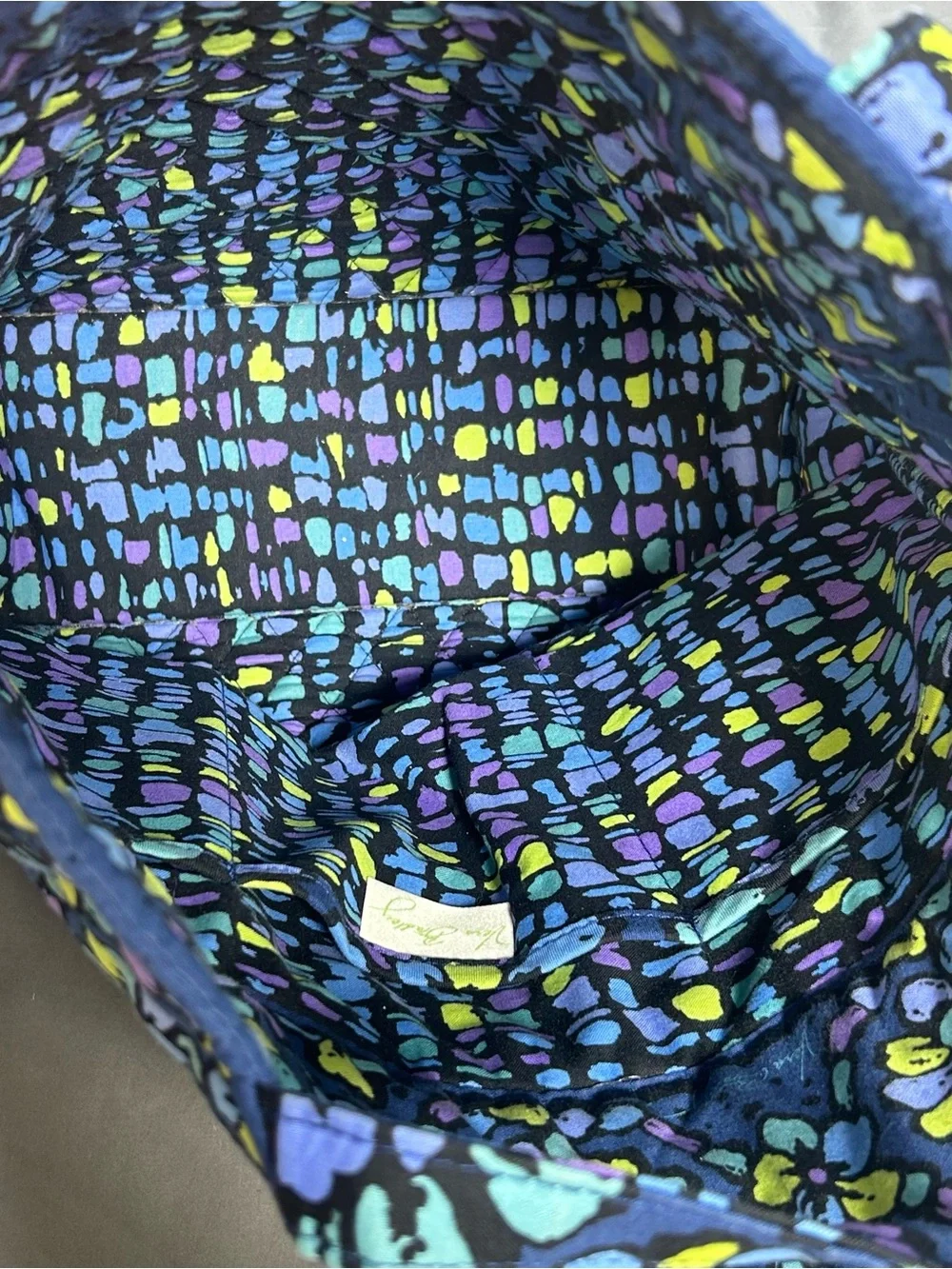 Vera Bradley Indigo Pop Handbag Tote Bag & Wallet - 2012 retired Colorful